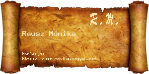 Reusz Mónika névjegykártya